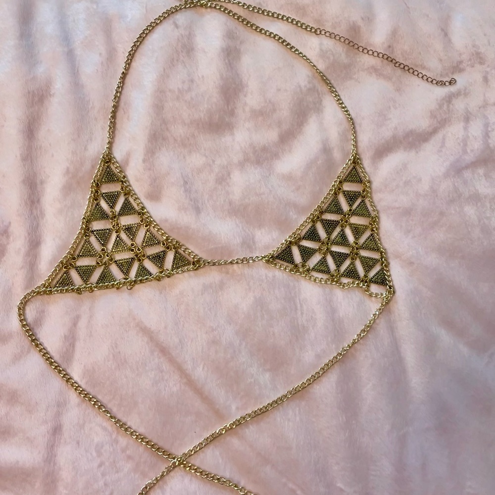 Gold Egyptian chain top